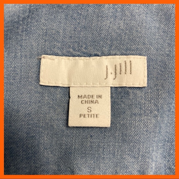 J. Jill Tencel/Lyocell Chambray Long Sleeve Top - Picture 7 of 7